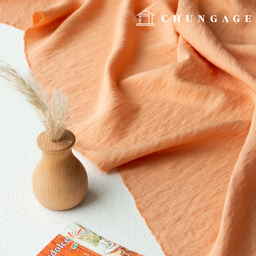 Rayon Linen Blend Summer Wide Width Plain Apricot