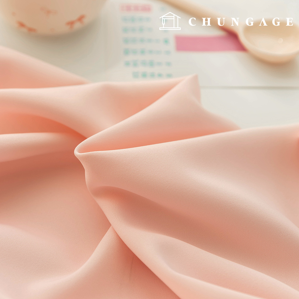 Poly fabric Plain Clothing Fabric Wide Width babypink
