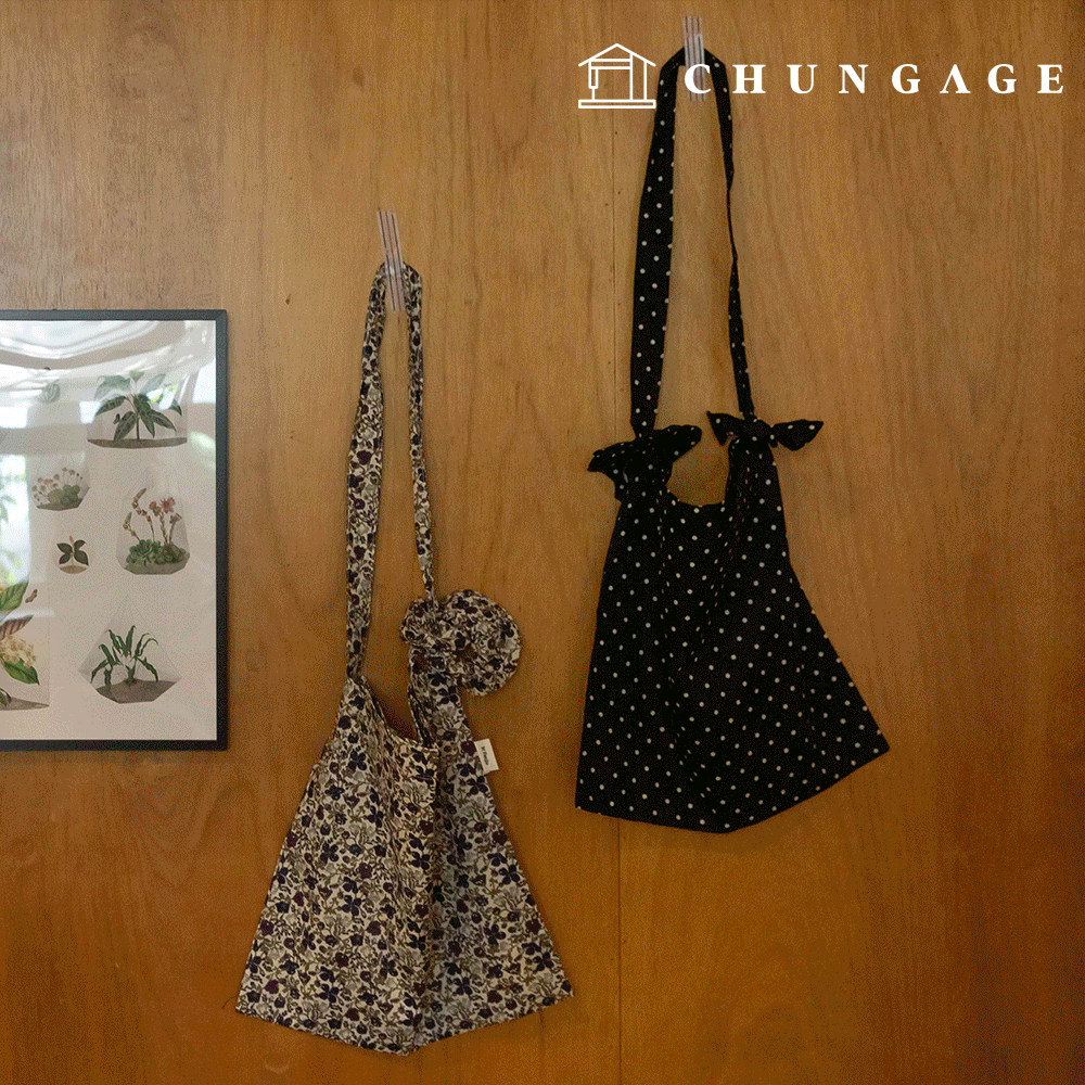 Eco Bag Dot Flower Pattern Flower Tote Bag Hello Flower 5 types