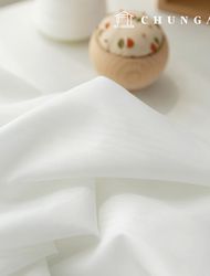 Poly Fabric Stripe Fabric Wide Width Practice Fabric White