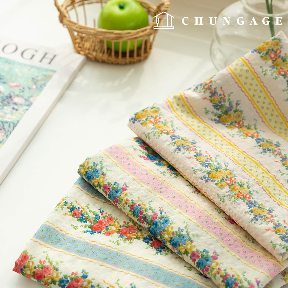 Rayon Fabric DTP Cotton Fabric Cotton Rayon Flower Pattern Flower Fabric Fleur Chorus 3 types