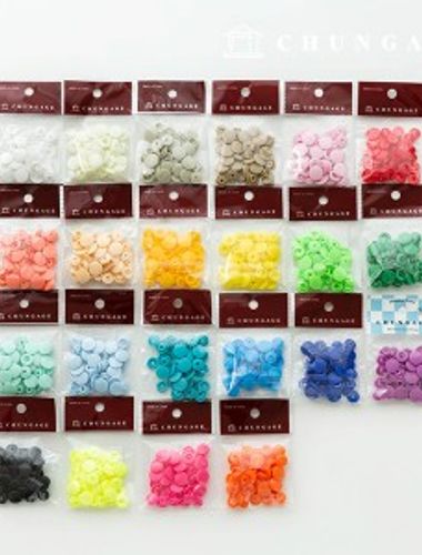 Snap Button Plastic Snap T-Snap Button T Snap Button Clothing Making Round 12mm 23 Types