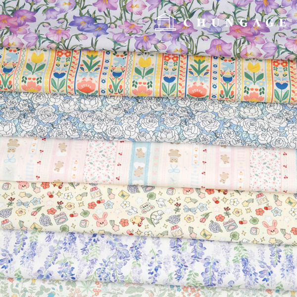 Eco-friendly antibacterial and anti-inflammatory fabric E-DTP organic cotton 40 count Wide Width fabric 7 types MOR1666~1779