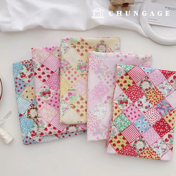 Cotton fabric 40 count Wide Width Strawberry patch fabric 5 types