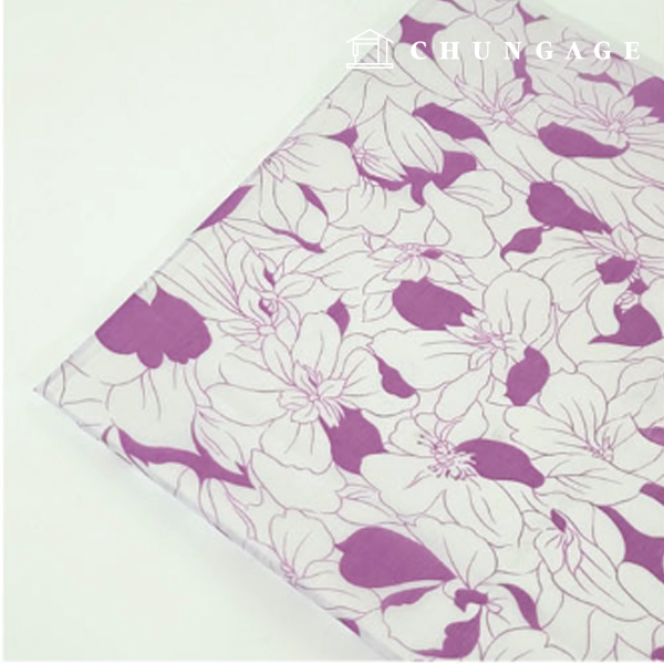 Asawondan cotton60 count Wide Width Summer Garden Lavender
