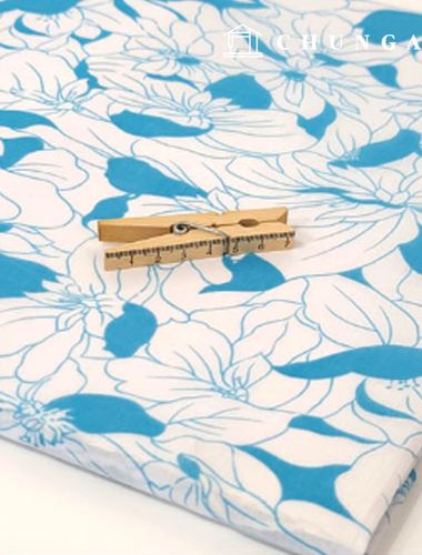 Asawondan cotton60 count Wide Width Summer Garden Sky