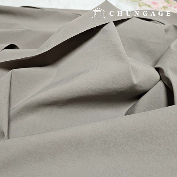 Nylon fabric, water-resistant, Plain, rustling gray tone, Plain