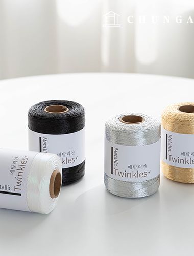 Silver Metal Thread Metallic Yarn Knitting Thread 4Color