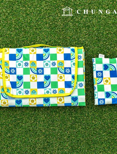 Waterproof Cloth DTP Waterproof Fabric Wide Width Check Fabric Floral Cloth Happy Land W097