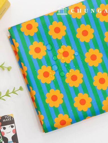 Waterproof Cloth DTP Waterproof Fabric Wide Width Flower Floral Patterned Cloth Sunday Mood W108