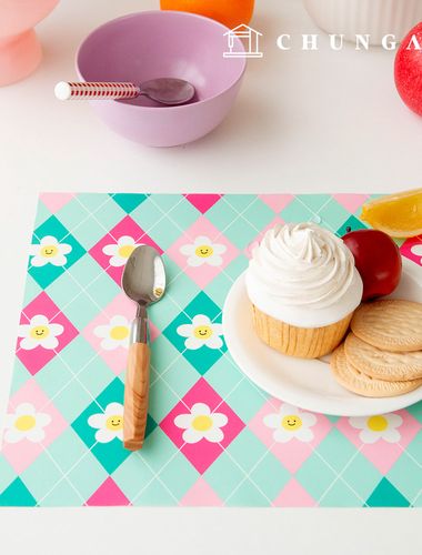 Waterproof Cloth DTP Waterproof Fabric Wide Width Check Fabric Argyle Daisy W121