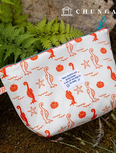 Waterproof Cloth DTP Waterproof Fabric Wide Width Summer Fabric Deep Orange Sea W140