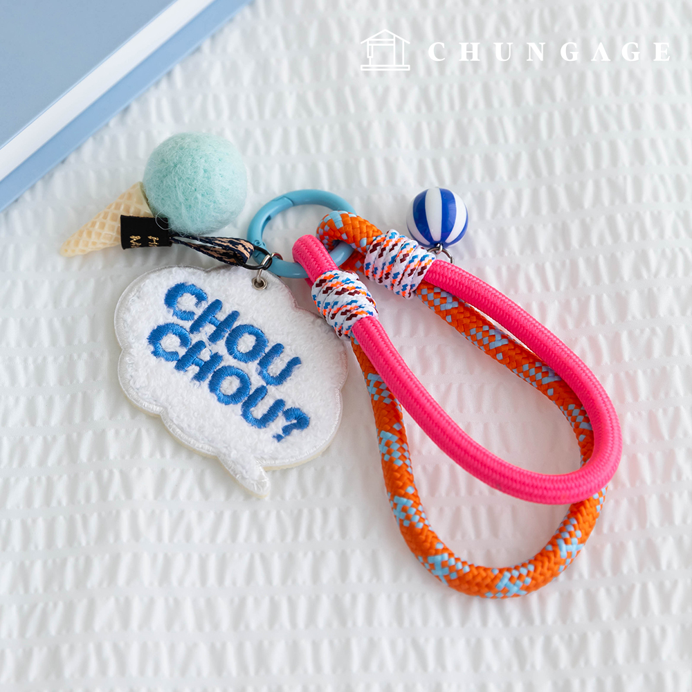Keyring Knot String Keyholder Key Ring Ice Cream Cloud Doll Keyring Merry Chuchu