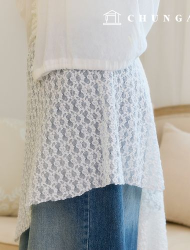 Lace Fabric Span Russell Mesh Embo Wide Width Fabric Flower Cloud 2 Types