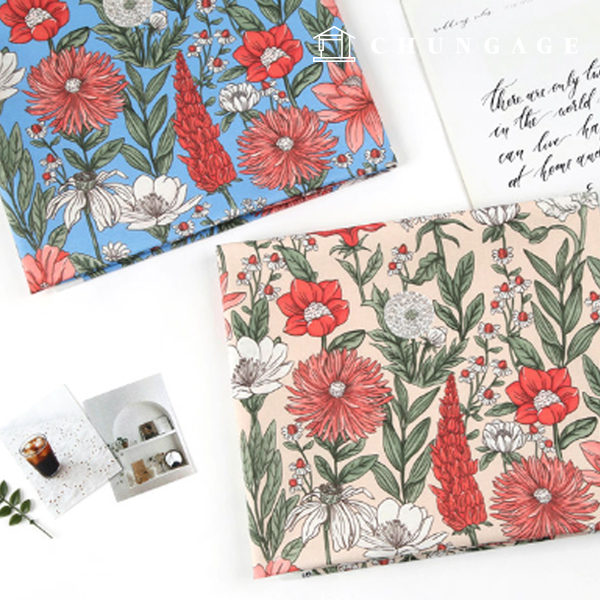 Eco-friendly antibacterial and anti-inflammatory fabric E-DTP cotton 20 count dolly flower 2 types