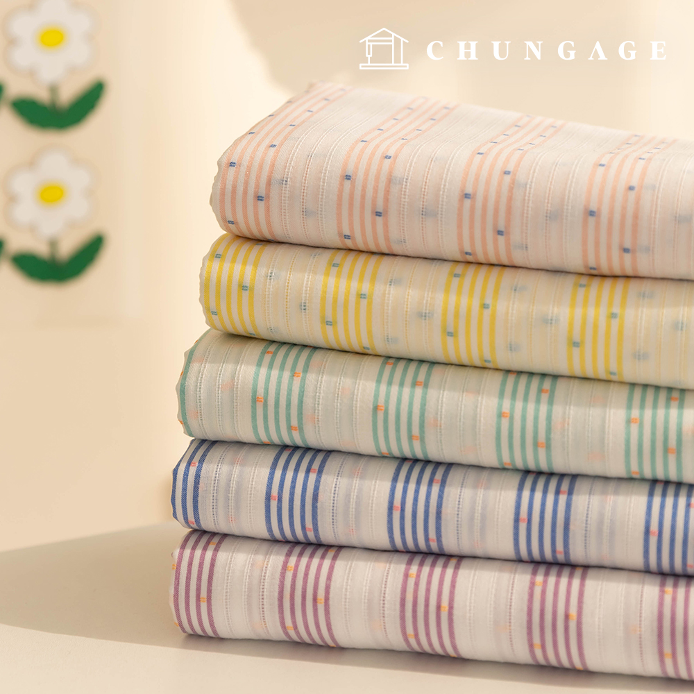 Poly fabric rayon blend embroidery fabric Stripe Fabric Wide Width Clarine 5 types