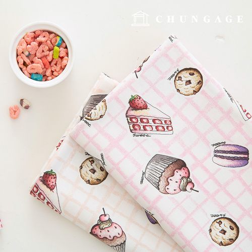 Oxford fabric, cotton 20 count check cloth, 2 kinds of sweet cakes