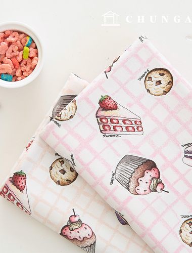 Oxford fabric, cotton 20 count check cloth, 2 kinds of sweet cakes