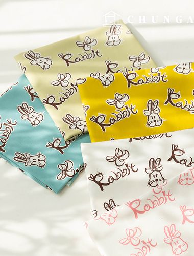 oxford fabric cotton 20 count fabric lovely rabbit 5 types