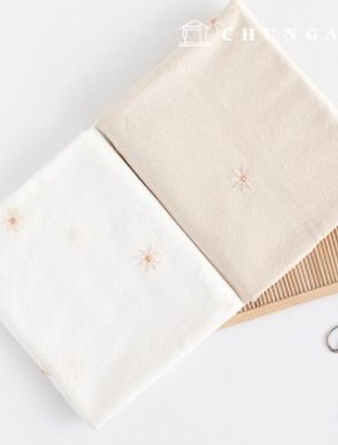 Cotton Cloth Embroidery Fabric Bio Washing Cotton20 Count Wide Width Daisy 4 Types