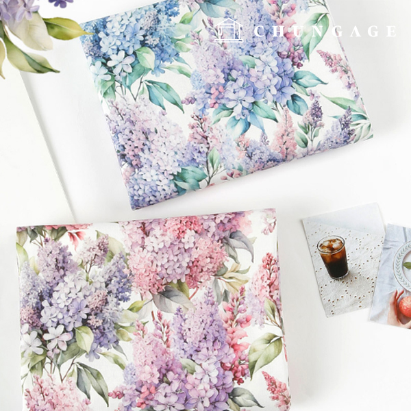 Eco-friendly antibacterial and anti-inflammatory fabric E-DTP cotton 20 count watercolor hydrangea 2 types