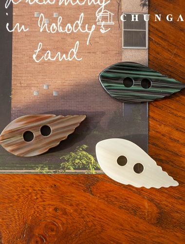 large size leaf resin button clothes making