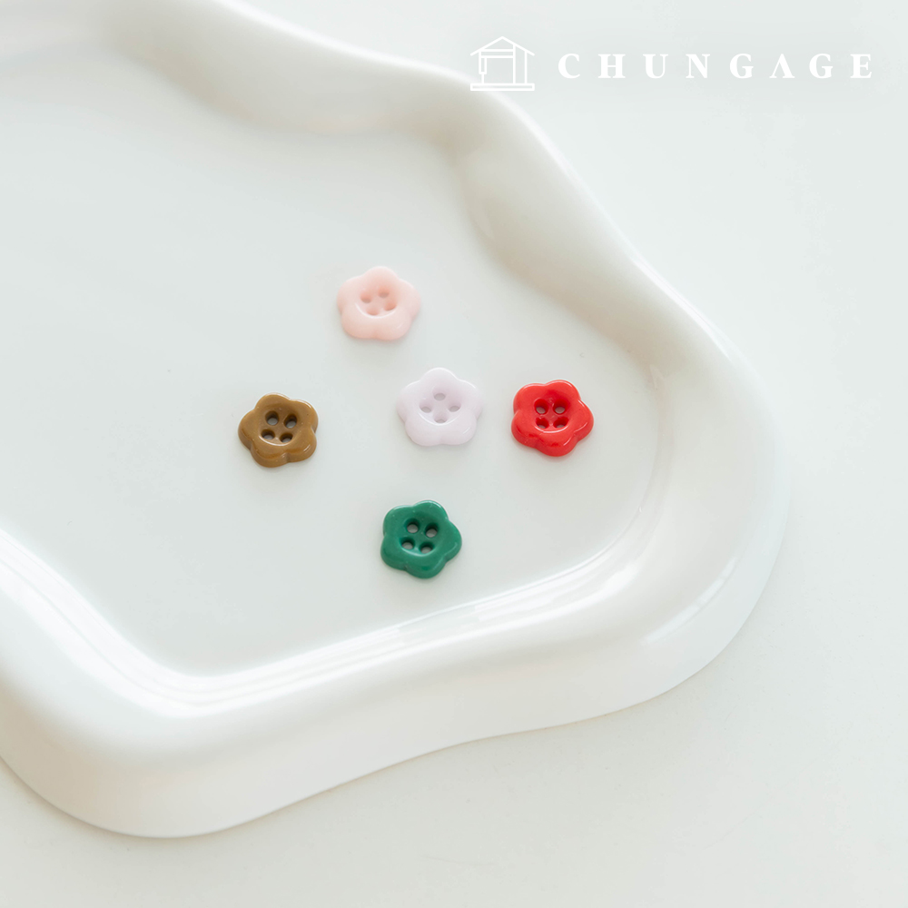 Plastic Flower 4-hole flower button making