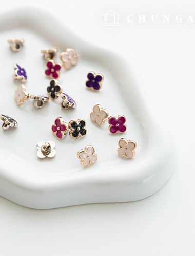 Colorful metal Flower Flower button clothes making