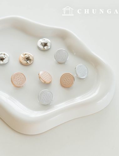 Round resin metal button button making