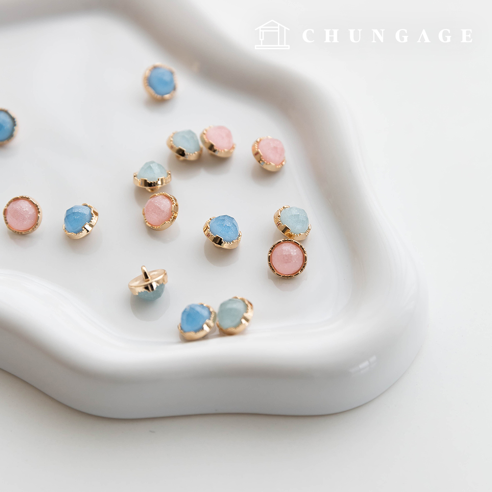 Aurora Gem Round Button Clothing Making