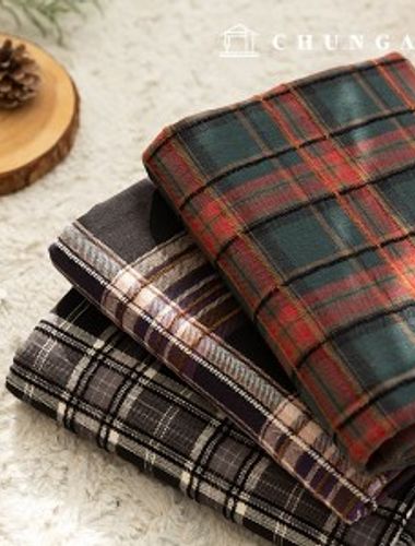 Check Fabric Christmas fabric cotton10 count Fabric Wide Width Holly check 3 types