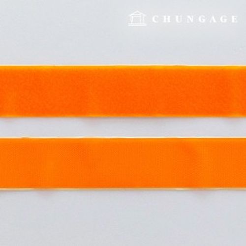 Velcro Sticker 50mm Adhesive Velcro Tape 1yard Double Sided Set Fluorescent orange