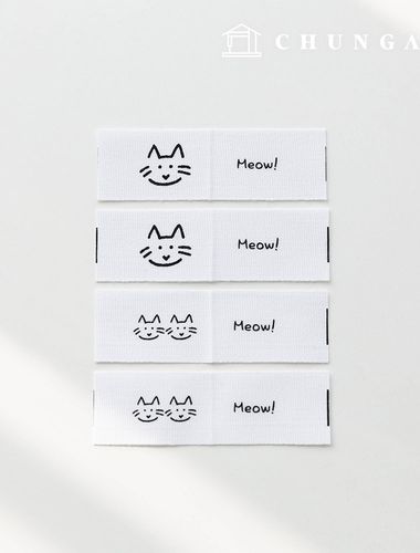 Cotton Label Insert Label Miyaw 2 types 2 pieces set