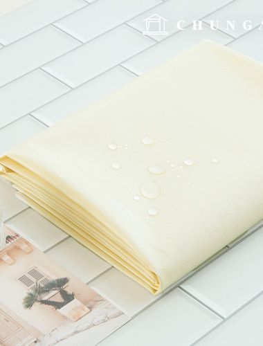 Waterproof Cloth Cotton Cloth Washing Laminate Waterproof Fabric Non-toxic TPU Wide Width Cream Yellow