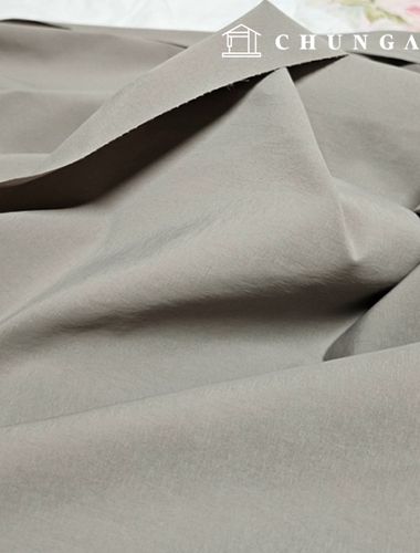 Nylon fabric, water-resistant, Plain, rustling gray tone, Plain