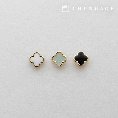 simple clover metal button clothes making