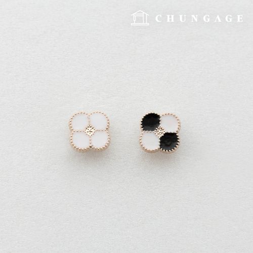 Mini Clover Flower Metal Button Clothes Making