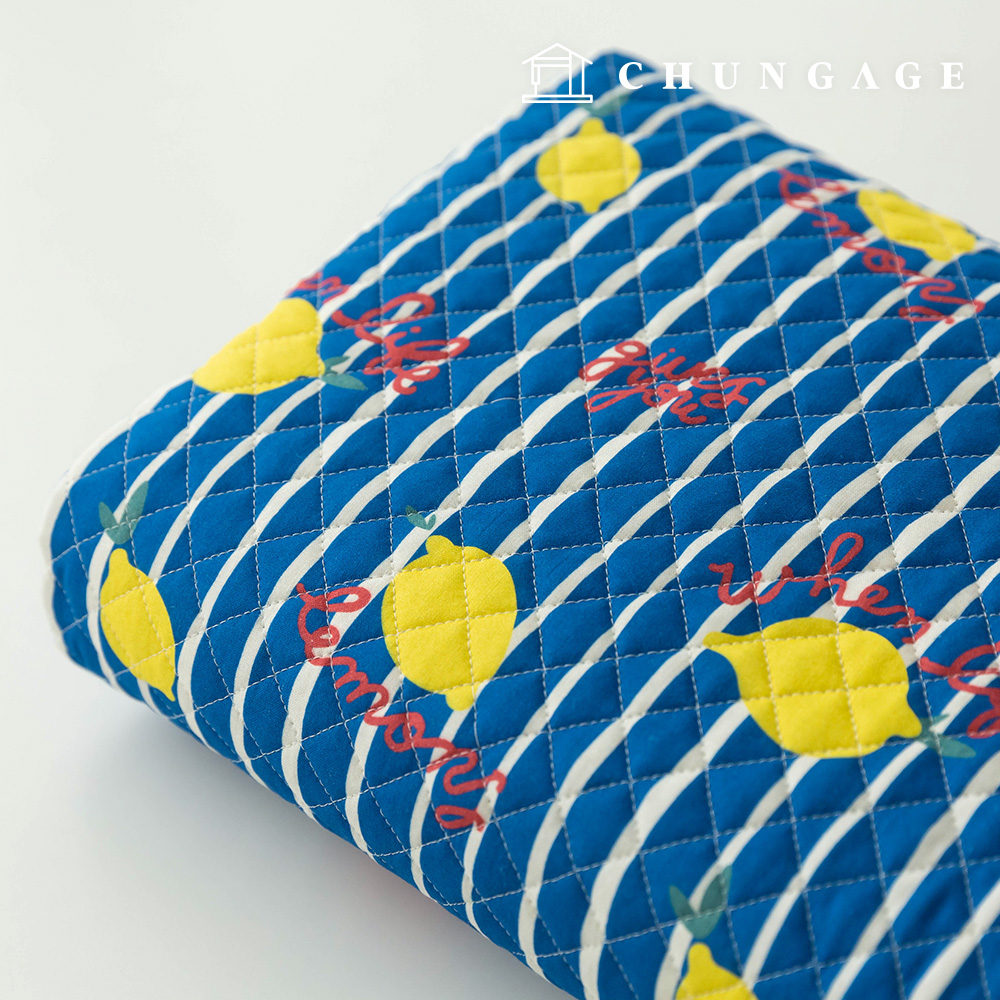 Quilted Fabric cotton20 count DTP Stripe Quilted Fabric Lemona
