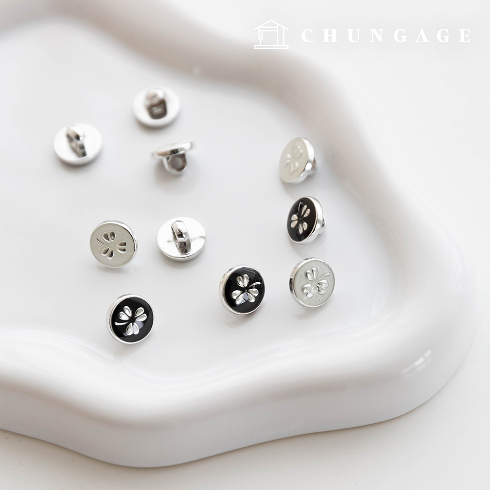 Base clover key point resin metal button clothes making