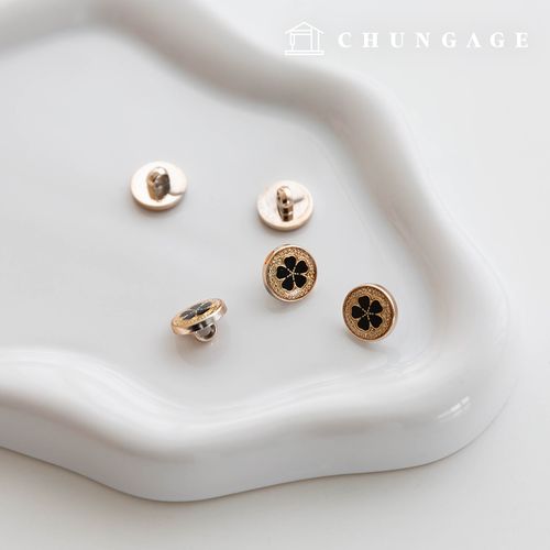 How to make a glitter gold black flower button