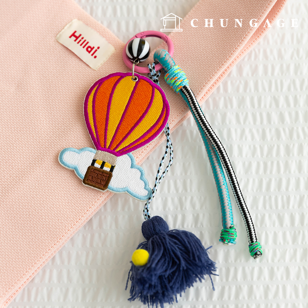 Keyring Knot Tassel String Key Holder Keyring Doll Keyring Hot Air Balloon