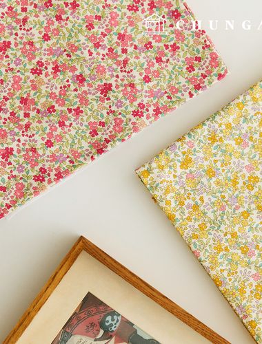 Cotton fabric 30 count high density flower pattern Flower Fabric Riedel 2 types