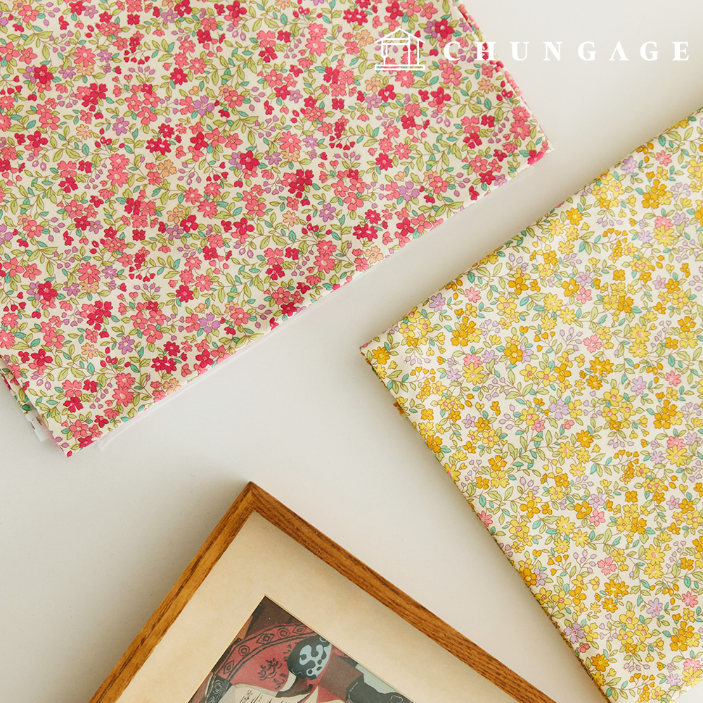 Cotton fabric 30 count high density flower pattern Flower Fabric Riedel 2 types