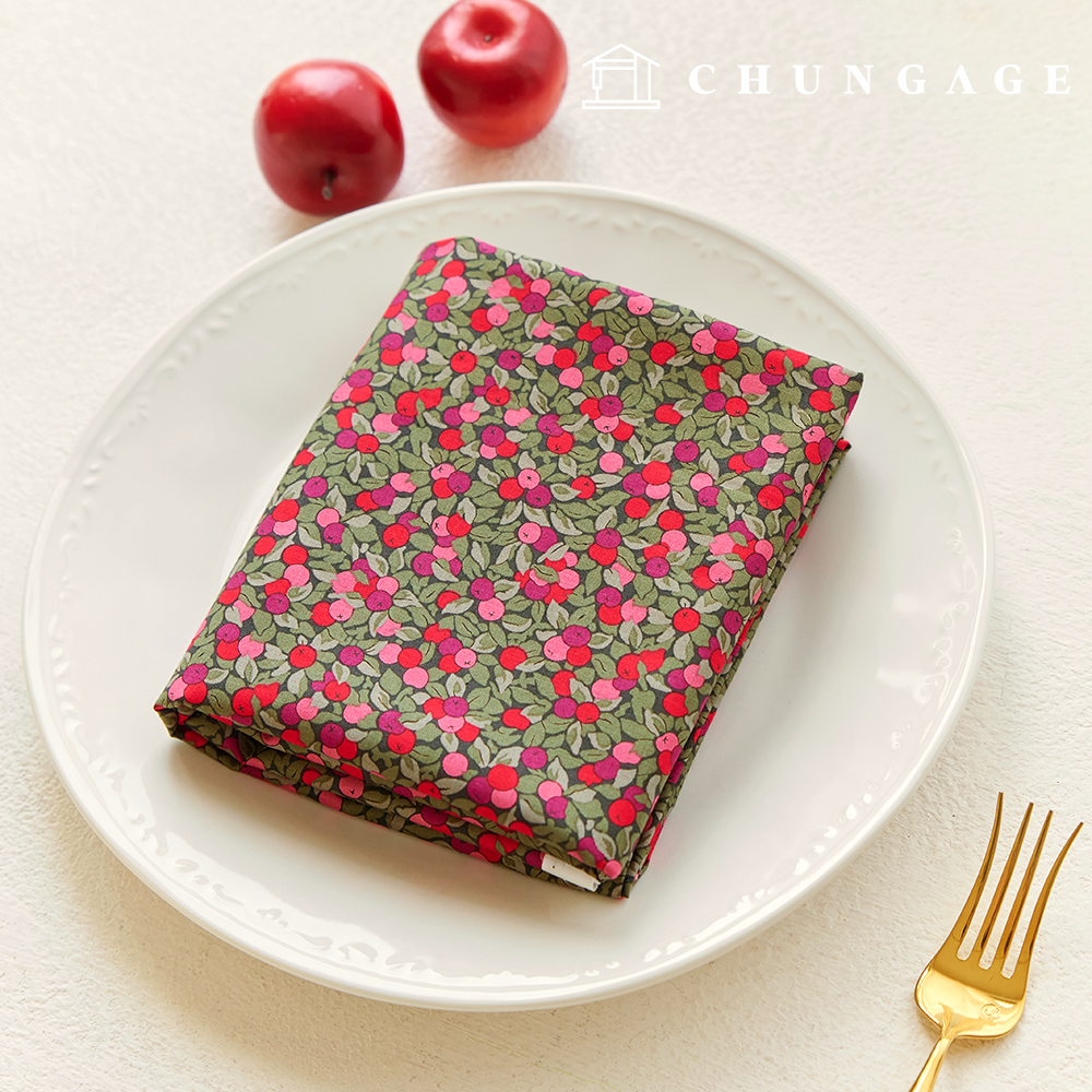 Cotton fabric 30 count high density Cherry Fabric Night Cherry