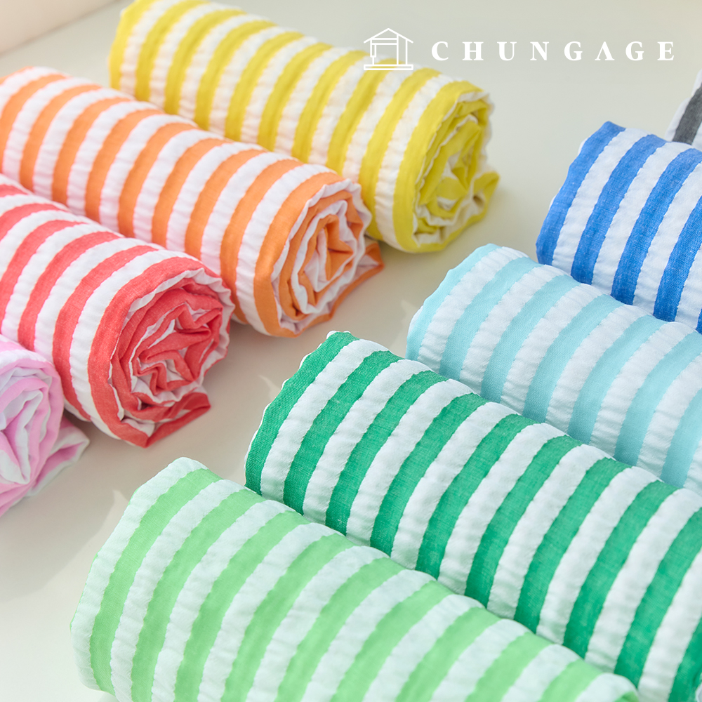 Jijimiwondan Ripple Summer Seersucker Fabric Stripe Fabric Wide Width Of 9 Types