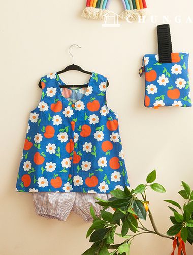 Cotton Fabric Flower Pattern Flower Fruit Fabric 20 count Fruity Pong 358