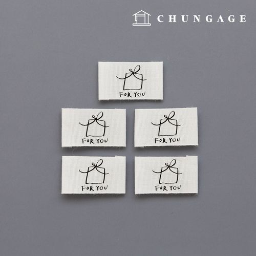 Double sided cotton label gift 5pcs