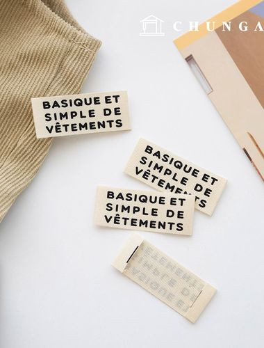 Cotton Label Double-sided Simple Label 4-pack