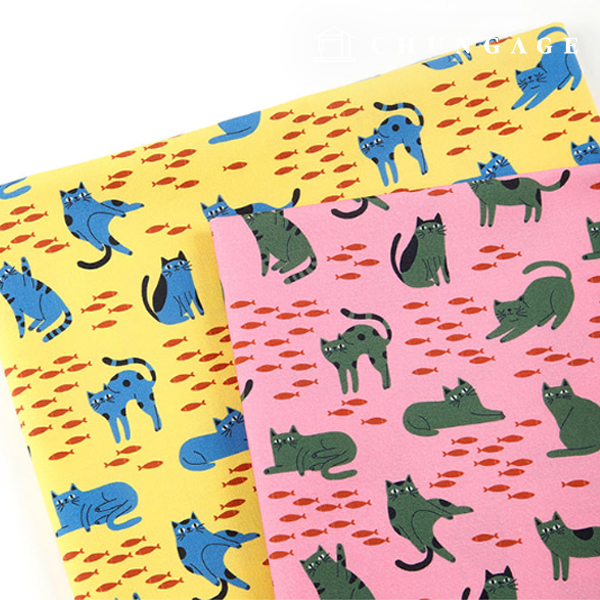 Eco-friendly antibacterial and anti-inflammatory fabric E-DTP cotton 20 count fish kitty 2 types