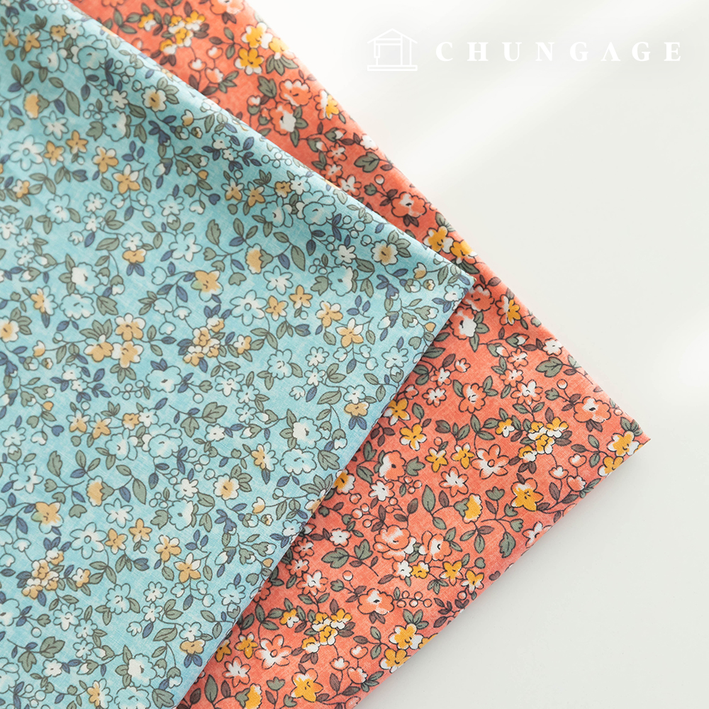 Cotton fabric 30 count high density flower pattern Flower Fabric Velia 2 types